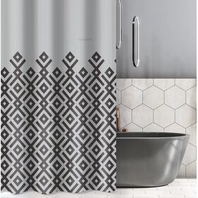 Κουρτίνα Μπάνιου Elements Charcoal 180x185 guy Laroche Grey 100% Polyester, Water Repellant