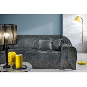 Ριχτάρι Πολυθρόνας Envy Titanium 170x150 guy Laroche Anthracite 50% Cotton -50% Chenille