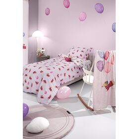 Σετ 3τμχ. Παιδικά Σεντόνια pet Fuchsia (Λάστιχο) Saint Clair  100% Cotton