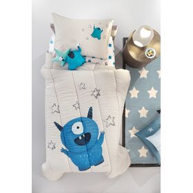 Κουβερλί Monsters Blue Suede 160x220 Saint Clair  100% Pol.- Microfiber