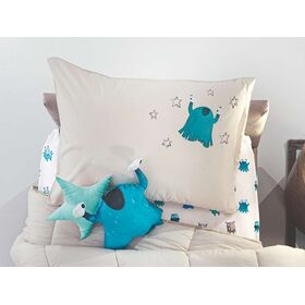 Διακοσμητική Μαξιλαροθήκη Monsters Blue 50x70 Saint Clair Mixed 100% Polyester