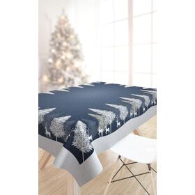 Χριστουγεννιάτικο Τραπεζομάντηλο 2043 Blue 145x180 Saint Clair  100% Polyester