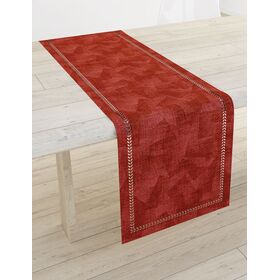 Χριστουγεννιάτικη Τραβέρσα 2020 red Laser cut 40x175 Saint Clair  100% Polyester