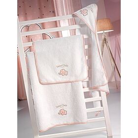 Σετ 2τμx. Βρεφικές Πετσέτες Africa Pink Saint Clair Pink 100% Βαμβάκι