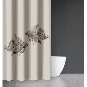 Κουρτίνα Μπάνιου Seawater des 622 με Κρίκους 180x200 Saint Clair  100% Polyester