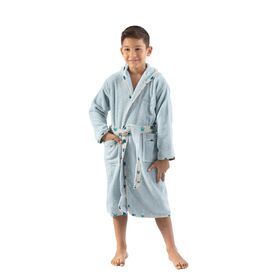 Παιδικό Μπουρνούζι Monsters Blue 4-6 Ετών Saint Clair  100% Cotton