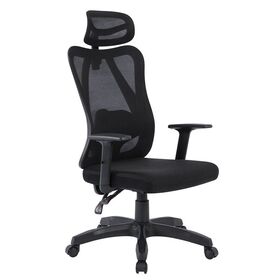 Bf3750 Πολυθρόνα Γραφείου Διευθυντή, Mesh Μαύρο, Μπράτσα up-Down