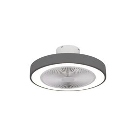 Estia Ανεμιστηρας Οροφης Halo Flow 50cm 15w με cct led Φωτισμο 45w & Τηλεχειριστηριο Γκρι