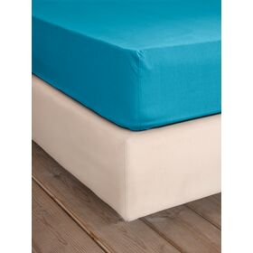 Σεντόνι Υπέρδιπλο με Λάστιχο Unicolors - Petrol Blue Nima Home