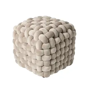 Das Home Διακοσμητικο Πουφ 43χ43χ40 2274 Beige