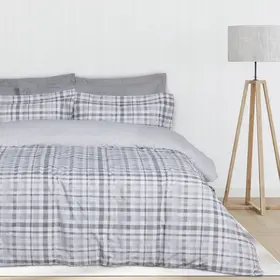 Das Home σετ Σεντονια Υπερδιπλα με Λαστιχο Casual 5431 Grey