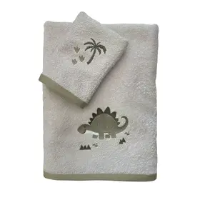 Das Baby σετ Πετσετες 2 Τεμαχιων Κεντητες fun 4937 Beige, Olive