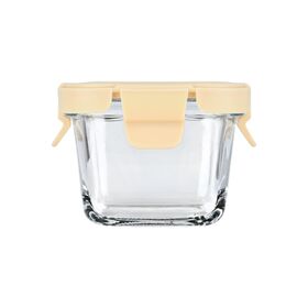 Estia Φαγητοδοχειο Click&seal Γυαλινο 160ml 18.9x14.5x6.7cm με Καπακι Πλαστικο Ivory
