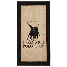 Greenwich Polo Club Πετσετα Θαλασσης 90χ180 4020 Black, Taupe