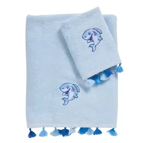 Das Baby σετ Πετσετες 2 Τεμαχιων Κεντητες Smile 4966 Blue