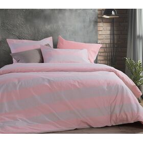 ΣΕΤ ΣΕΝΤΟΝΙΑ ΒΑΜΒΑΚΕΡΑ KING SIZE ΜΕ ΛΑΣΤΙΧΟ CASUAL STRIPE  NEF-NEF HOMEWARE