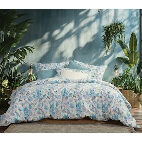 ΣΕΤ ΣΕΝΤΟΝΙΑ ΒΑΜΒΑΚΕΡΑ KING SIZE ΜΕ ΛΑΣΤΙΧΟ DREAM ON BLUE  NEF-NEF HOMEWARE