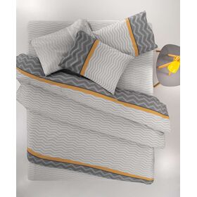 Σετ 3τμχ. Σεντόνια Domus Anthracite 165x265 guy Laroche  100% Cotton Percale