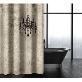 Κουρτίνα Μπάνιου Abstract des 116 Natural με Κρίκους 240x185 Saint Clair  100% Polyester