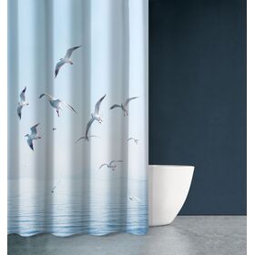Κουρτίνα Μπάνιου Seawater des 611 με Κρίκους 180x200 Saint Clair  100% Polyester