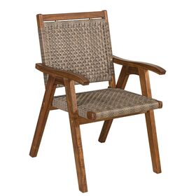 Ξύλινη Πολυθρόνα Acacia Wood με Rattan
