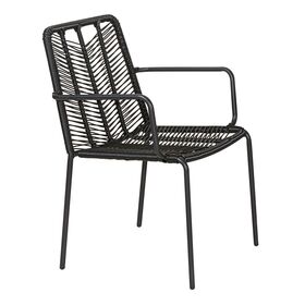 Karditsa Μεταλλική Στοιβαζόμενη Πολυθρόνα με Rattan