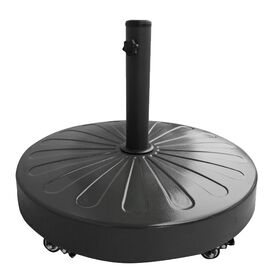 Βαση Τσιμεντενια  50kg Στρογγυλη με Μεταλλικη οψη-Μαυρο Χρωμα -με Ροδες Μεταφορας