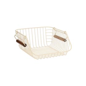 Estia Καλαθι Οργανωσης Allure Μεταλλικο 26.5x29.5x16cm Στοιβαζομενο Ivory