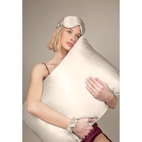 Μεταξωτή Μαξιλαροθήκη Beauty Sleep Champagne 50x70 Feel and Touch  100% Mulberry Silk