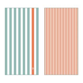 Πετσέτα Θαλάσσης med 02 (1+1) Feel and Touch  83% Polyester - 17% Polyamide