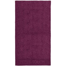 Πετσέτα Θαλάσσης Icon Aubergine 90x170 Feel and Touch  88% Polyester - 12% Poliammide