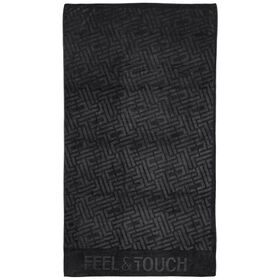 Πετσέτα Θαλάσσης Icon Black 90x170 Feel and Touch  88% Polyester - 12% Poliammide