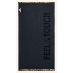 Πετσέτα Θαλάσσης Sunny Black Feel and Touch  100% Cotton