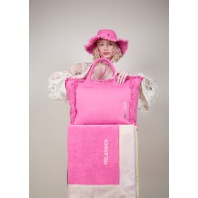 Τσάντα Ώμου Caribbean Pink Feel and Touch  100% Cotton