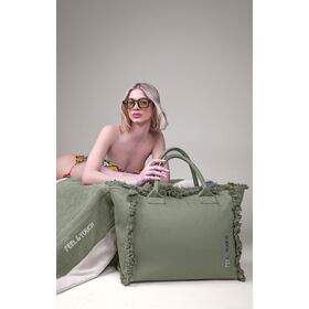 Τσάντα Ώμου Caribbean Khaki Feel and Touch  100% Cotton