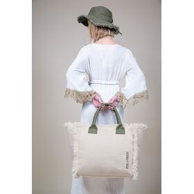 Τσάντα Ώμου Caribbean Ammos - Khaki Feel and Touch  100% Cotton