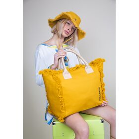 Τσάντα Ώμου Caribbean Mustard - Ammos Feel and Touch  100% Cotton