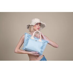 Τσάντα Χειρός Caribbean Ciel - Ammos Feel and Touch  100% Cotton
