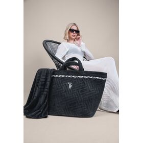 Τσάντα Παραλίας Icon Black Feel and Touch  88% Polyester - 12% Poliammide