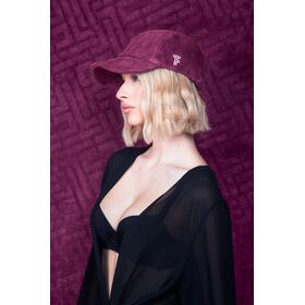 Καπέλο Jockey Icon Aubergine Feel and Touch  88% Polyester - 12% Poliammide