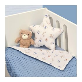 Oliver Baby Des.414 Minky Κουβέρτα Κούνιας Διπλής Όψης ραφ 100x150