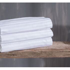 Satin Stripes - Σεντονι Λευκο Βαμβακοσατεν 280x300