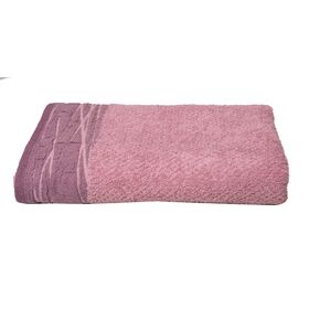 Πετσέτα 70x140 Nefeli με Κεντητό Λογότυπο 3 Lilac Pink