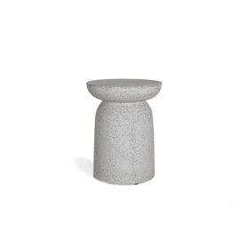 Σκαμπό Rieti Terazzo Grey Black (35x35x45) Soulworks 0800007