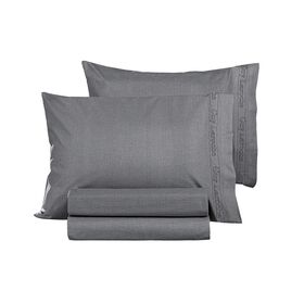 Ζεύγος Μαξιλαροθήκες Color Plus Anthracite 50x70 guy Laroche  100% Cotton Percale