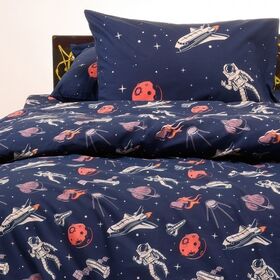 Σετ Παιδικές Μαξιλαροθήκες 50x70 melinen kids line planet blue 100% Βαμβάκι