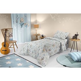 Σετ Παιδικά Σεντόνια 165x250 3τμχ  saint clair paris jazz raf Μπλε 100% Βαμβάκι
