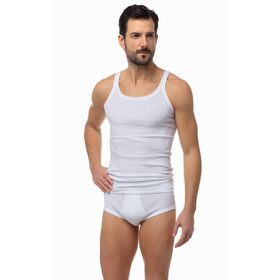 Minerva classic Βαμβακερή Ανδρική Αμάνικη Φανέλα Λευκό 2 τμχ xxl 10902-6-05
