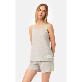 Γυναικεία Πυζάμα minerva  Γκρι stars-smile l 90-52514