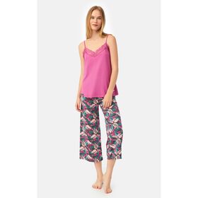 Γυναικεία Πυζάμα minerva l violet-floral 90-52556